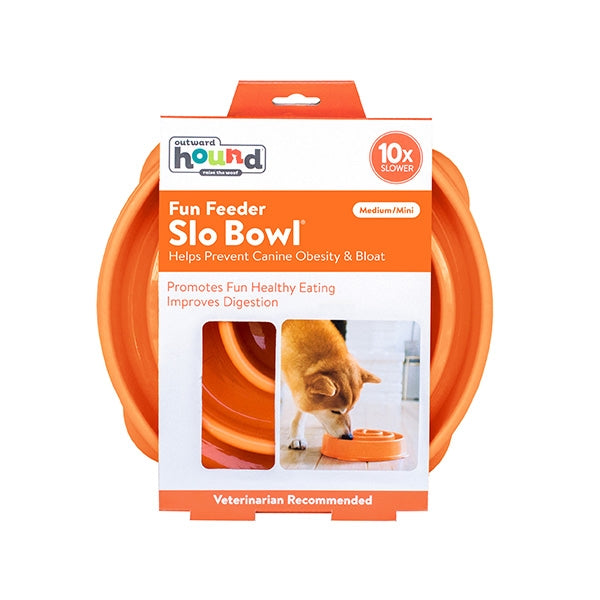 Outward Hound Fun Feeder Swirl Orange Medium