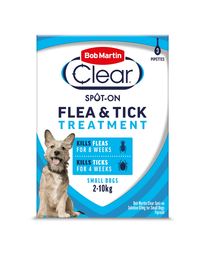 Bob Martin Flea and Tick Clear Spot On (3 Pipettes)