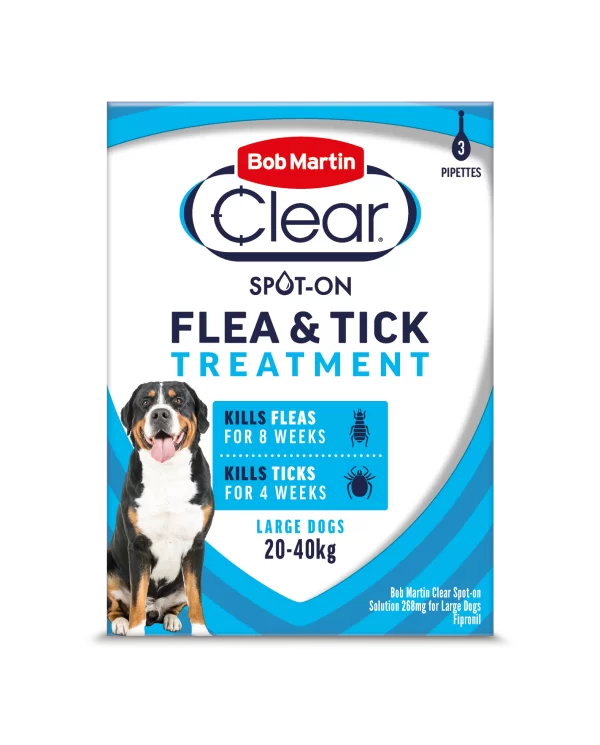 Bob Martin Flea and Tick Clear Spot On (3 Pipettes)