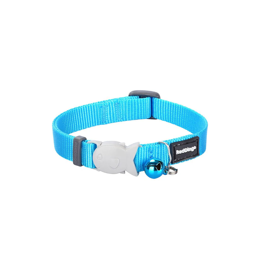 Red Dingo Plain Cat Collar Turquoise