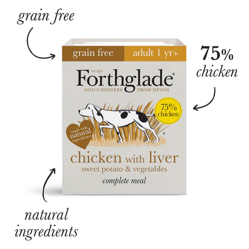 Forthglade Adult Complete Dog Food 395g Chicken and Liver